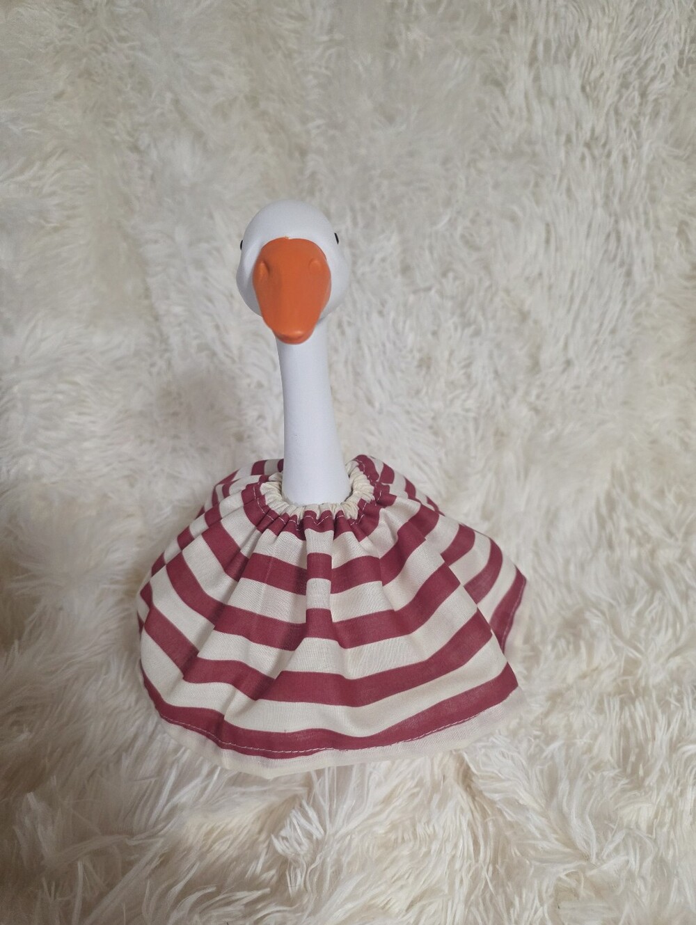 10" Handmade Striped Red and White Dress